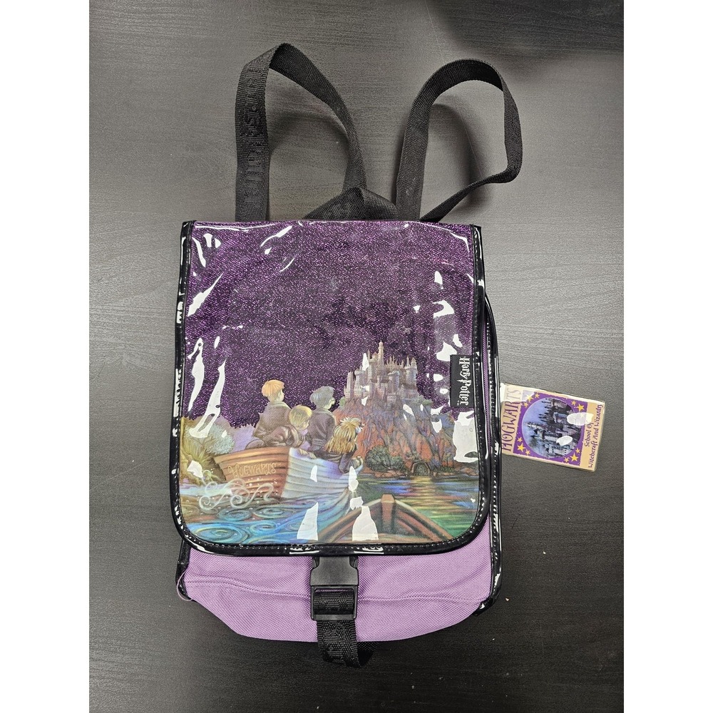 Hogwarts Mini‎ Backpack Girls Small Purple Glitter Harry Potter Castle School